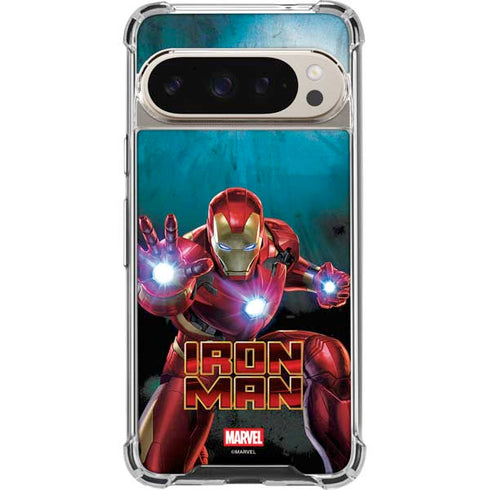 Marvel Iron Man Repulsor Blast Google Pixel 9 Pro XL Clear Case